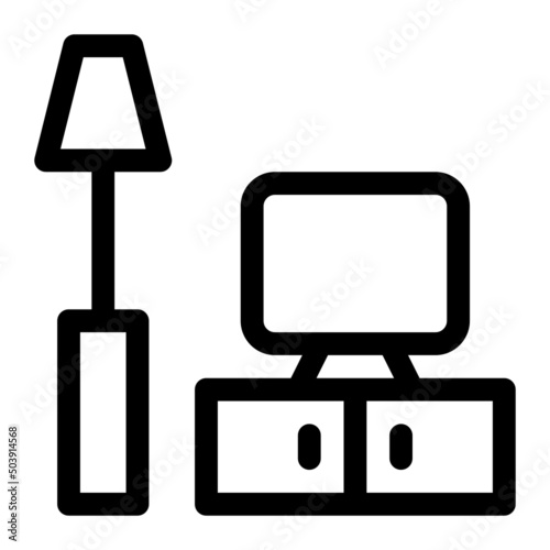 tv set line icon