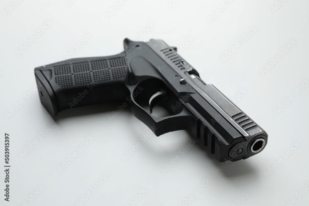Semi-automatic pistol on white background. Standard handgun Semi-automatic pistol on white background. Standard handgun