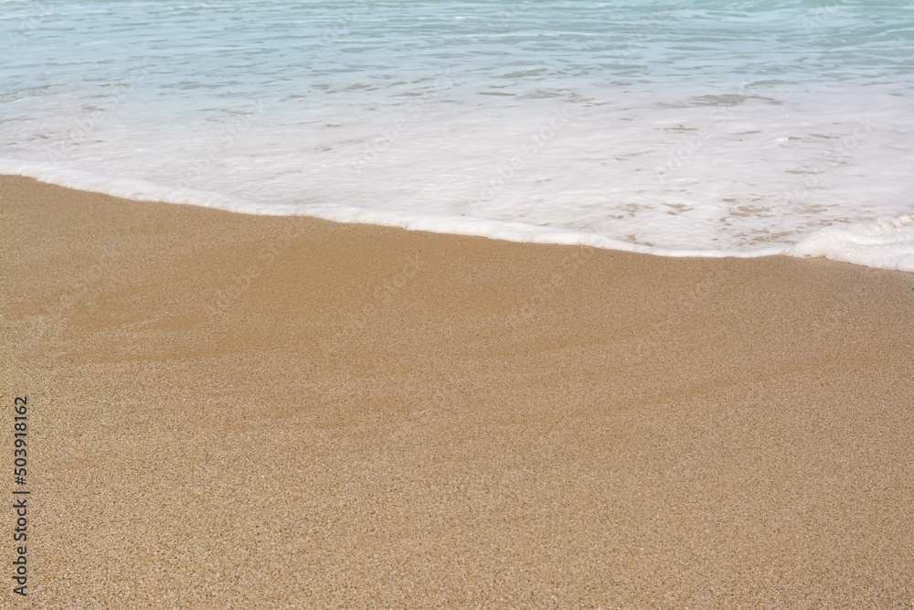 Beautiful view of sandy beach and sea. Summer vacation Beautiful view of sandy beach and sea. Summer vacation
