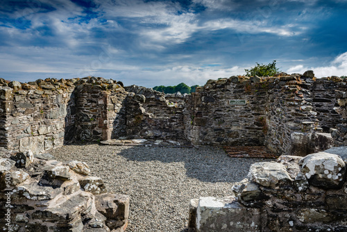 Ancient historic ruin of Glenluce Abbey Dumfries and Galloway, Scotland tourist attraction