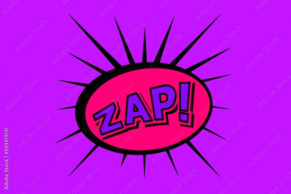 Comic speech bubble or sound . cartoon expression on purple background. Comic speech bubble or sound . cartoon expression on purple background.