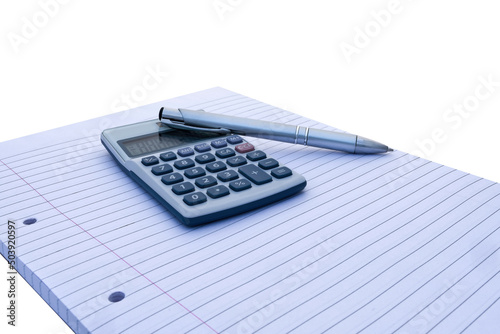 Notepad Pen and Calculator