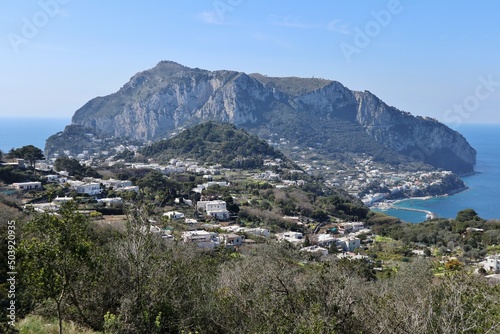 Obraz na płótnie Capri – Monte Solaro da Via Tiberio w salonie