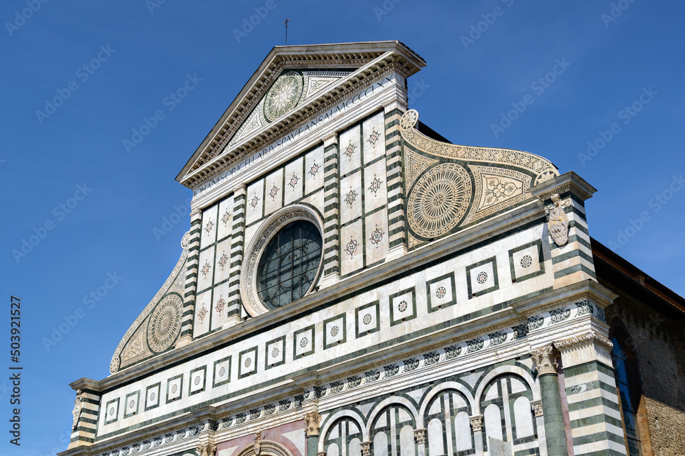 Facade of the Basilica of Santa Maria Novella, Florence, Italy