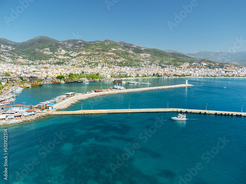 Fototapeta Naklejka Na Ścianę i Meble -  Awesome view of Alanya Marina in Turkey
