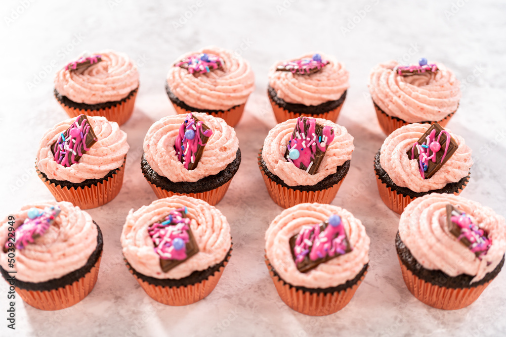 Chocolate strawberry cupcakes Chocolate strawberry cupcakes