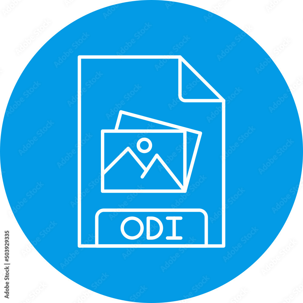 ODI File Format Icon Design ODI File Format Icon Design