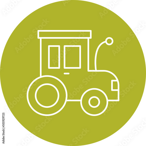 Toy Tractor Icon Design