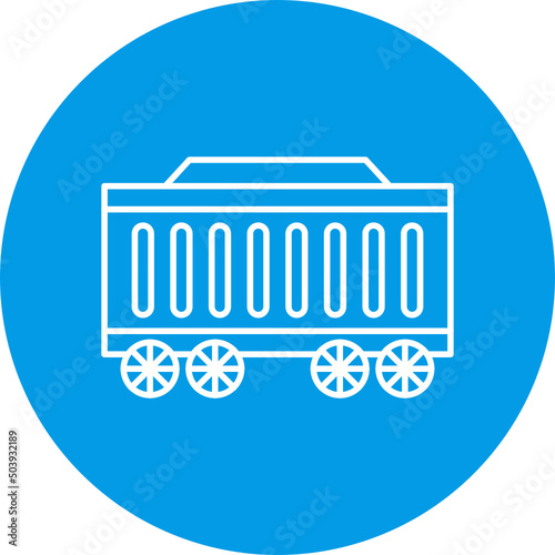 Railway Carriage Icon Design