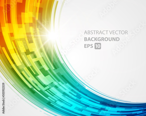 Digital wave hi tech data flow innovation futuristic connect light glow explosion background template place for text vector illustration. Global circuit system electronic geometric network integration