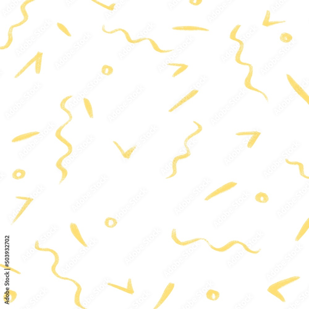 Abstract doodle yellow lines background