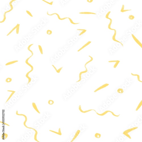 Abstract doodle yellow lines background