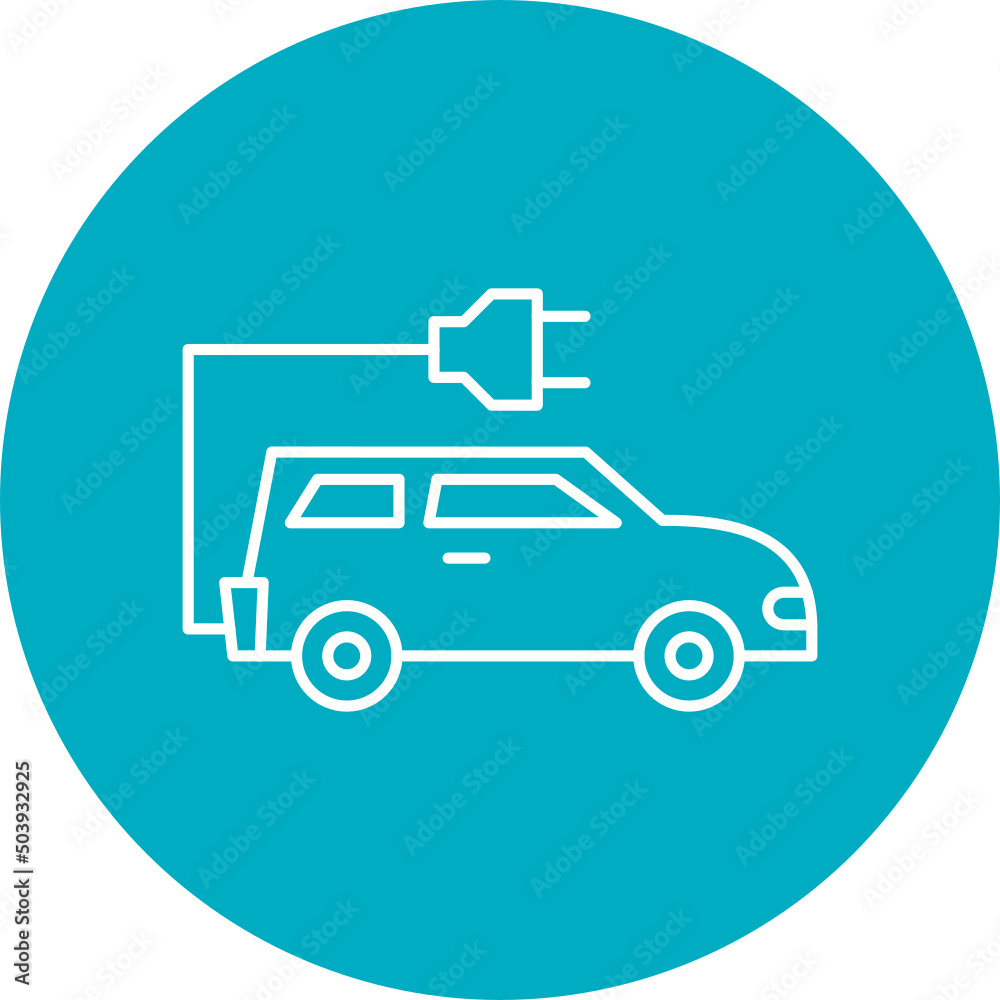 Electric Car Icon Design