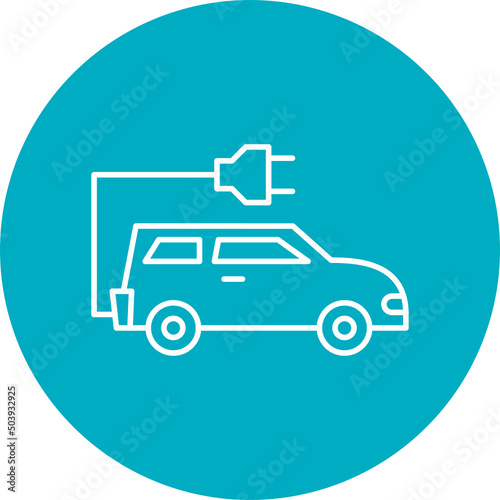 Electric Car Icon Design