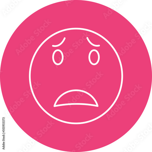 Afraid Emoji Icon Design