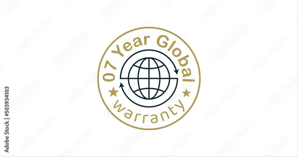 7 year global warranty modern animation design 7 year global warranty modern animation design