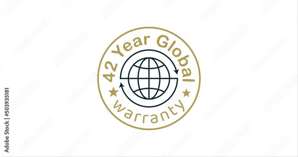 42 year global warranty modern animation design 42 year global warranty modern animation design