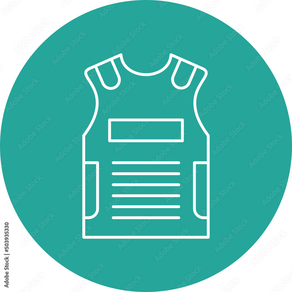 Bulletproof Vest Icon Design