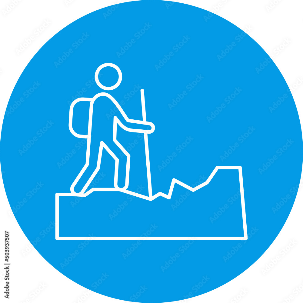 Fototapeta premium Hiking Icon Design