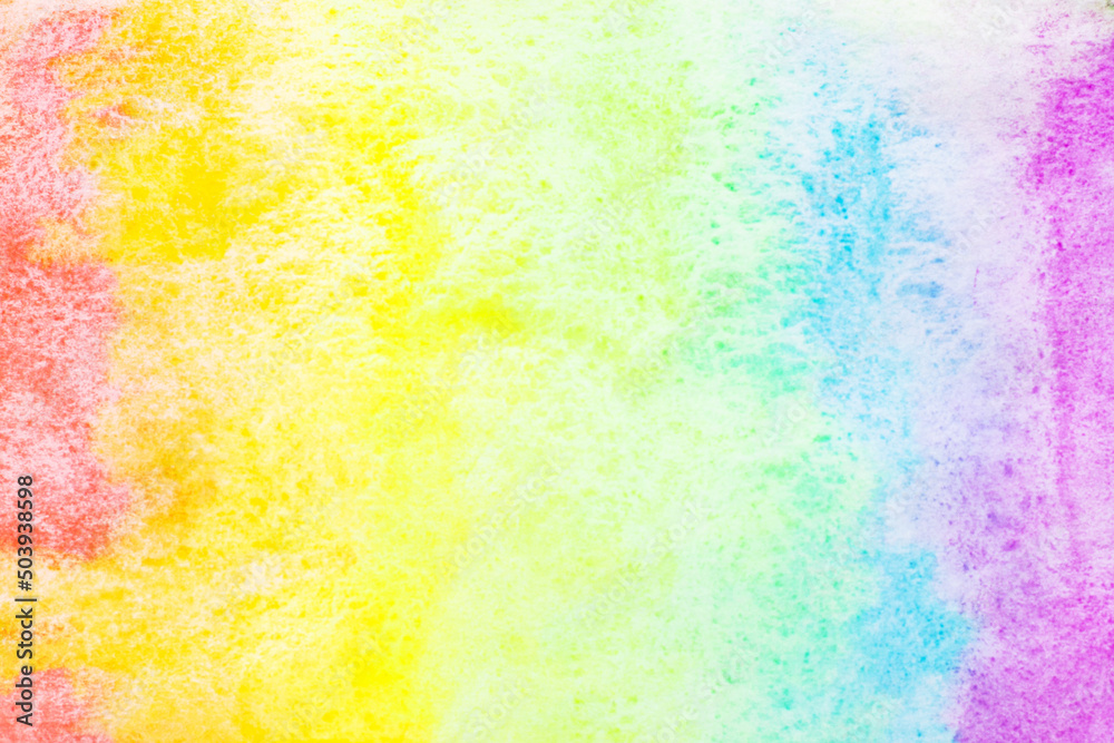 Abstract rainbow watercolor paper textured illustration for grunge templates design, vintage card.