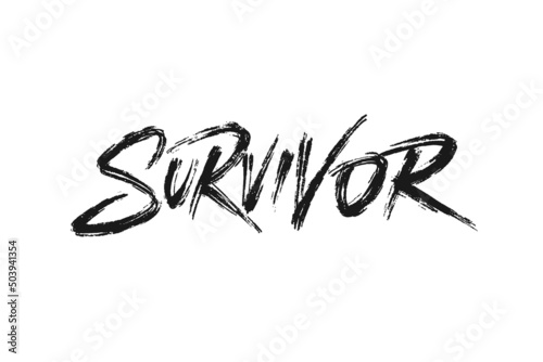 survivor vector lettering photo