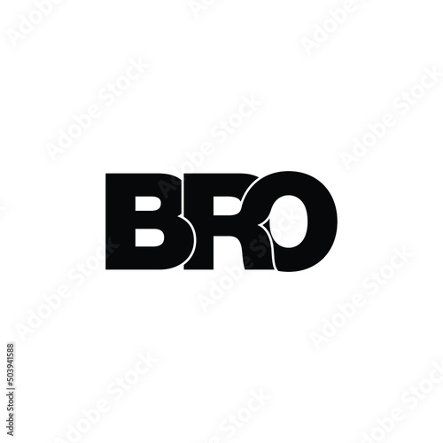 BRO letter monogram logo design vector