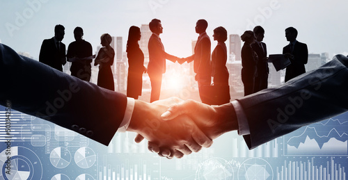 Business network concept. Group of businessperson. Teamwork. Human resources.