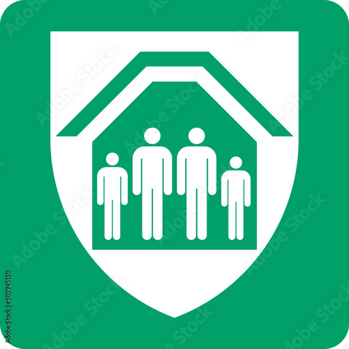 ISO 7010 E021 Protection shelter