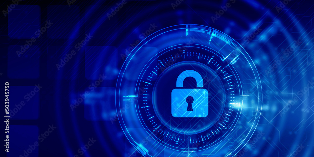 2d illustration Safety concept: Closed Padlock on digital background 2d illustration Safety concept: Closed Padlock on digital background