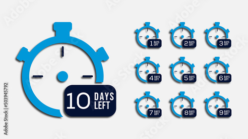 Countdown time with number of days left promotion