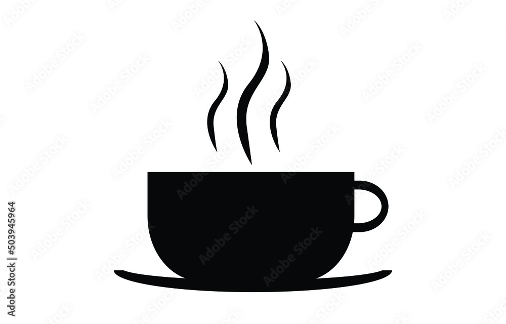 Hot coffee cup logo icon vector Hot coffee cup logo icon vector