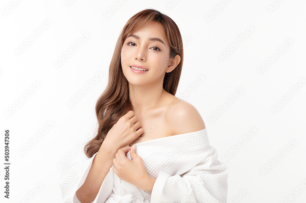 Beautiful young asian woman with clean fresh skin on white background, Face care, Facial treatment, Cosmetology, beauty and spa, Asian women portrait. Beautiful young asian woman with clean fresh skin on white background, Face care, Facial treatment, Cosmetology, beauty and spa, Asian women portrait.