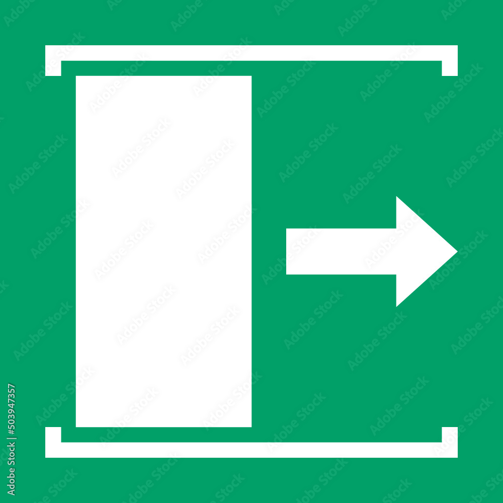 ISO 7010 E033 Door slides right to open ISO 7010 E033 Door slides right to open