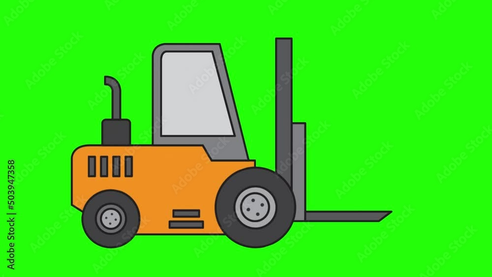 forklift animation motion graphics in green screen for infographics video forklift animation motion graphics in green screen for infographics video