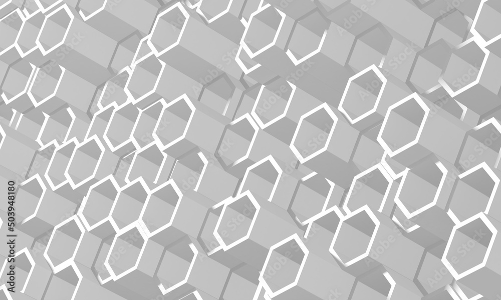 White Geometric Hexagon Abstract Background White Geometric Hexagon Abstract Background