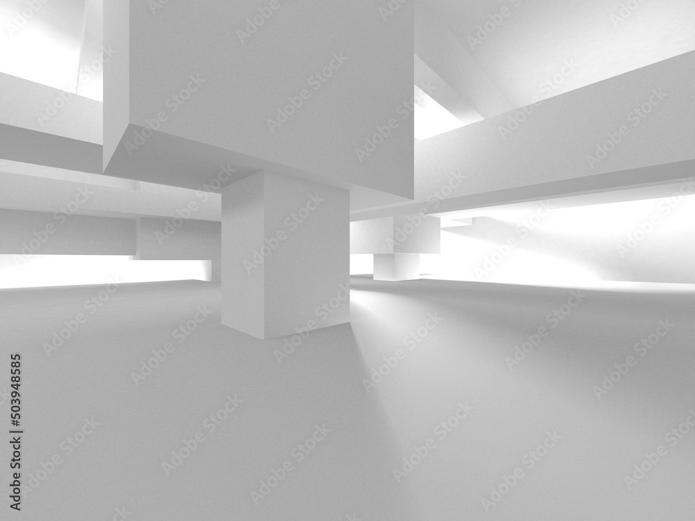 Abstract White Architecture Design Concept Abstract White Architecture Design Concept
