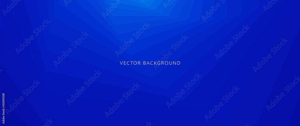 Abstract gradient vector background. Blue wallpaper template with dynamic color, blurred, blend, hexagon shapes, geometric. Futuristic modern backdrop design for business, presentation, ads, banner.