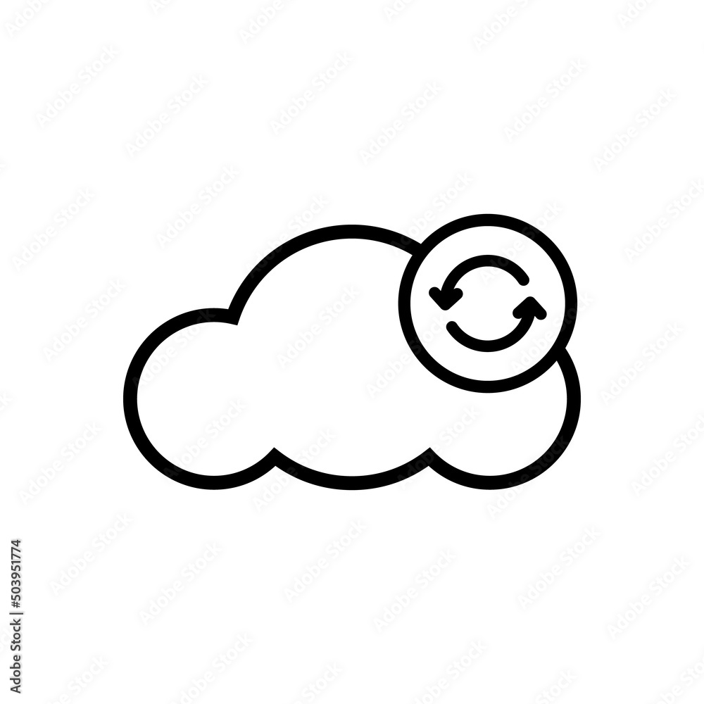 Cloud Vector Icon. Vector sign in simple style isolated on white background. Cloud Vector Icon. Vector sign in simple style isolated on white background.
