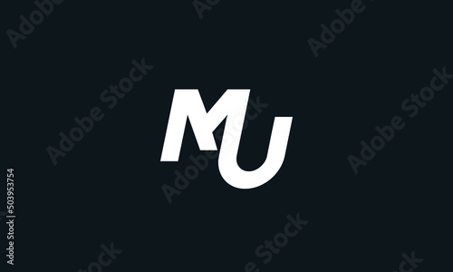 Alphabet letters Initials Monogram logo MU, UM, M and U