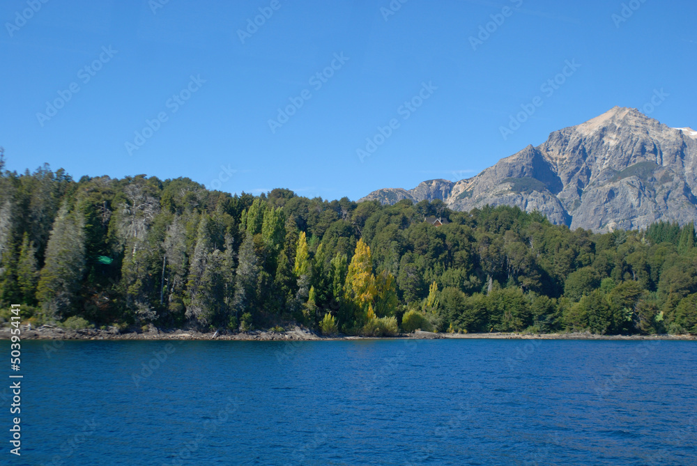 Panoramic view of Lake Nahuel Huapi in Argentina Panoramic view of Lake Nahuel Huapi in Argentina