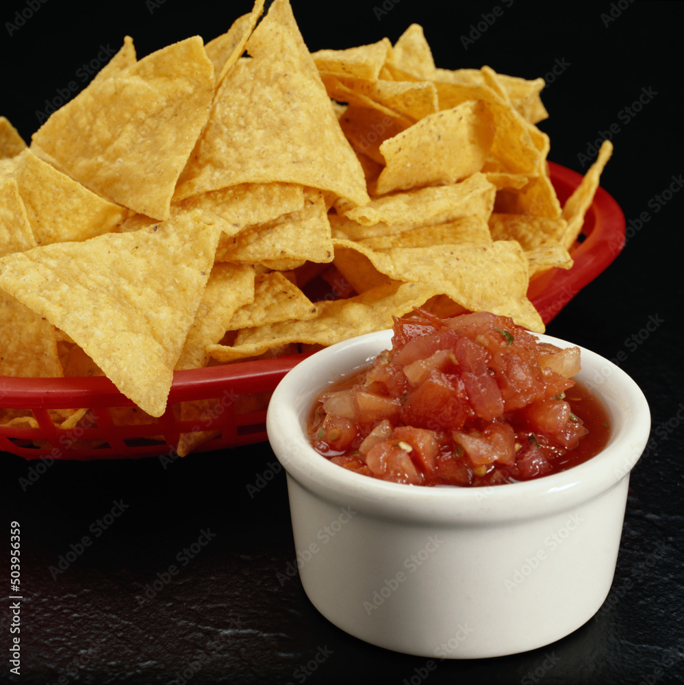 Nachos with sauce Nachos with sauce