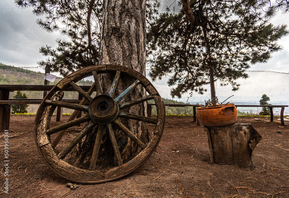 Obraz premium old wooden cart