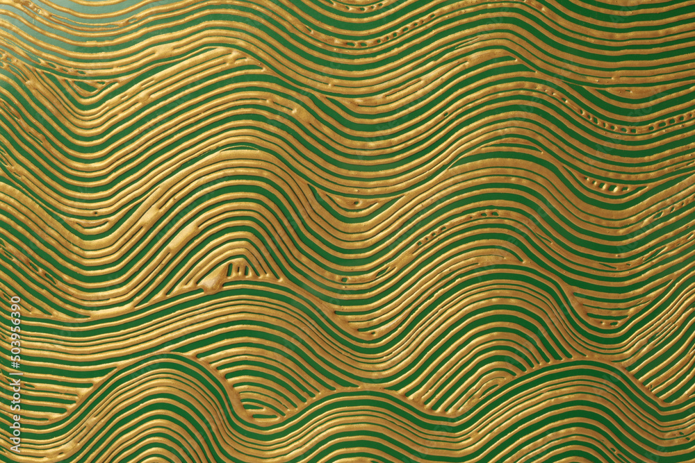 Abstract gold (bronze) color acrylic wave painting. Canvas vintage grunge texture horizontal background. Abstract gold (bronze) color acrylic wave painting. Canvas vintage grunge texture horizontal background.