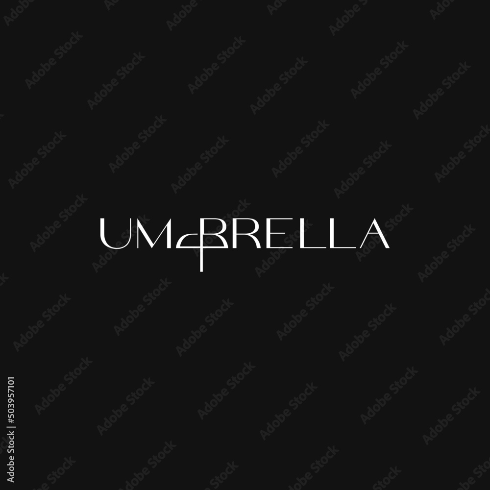 Umbrella letter B Typography logo design. Initial b umbrella logo concept Vector illustration Umbrella letter B Typography logo design. Initial b umbrella logo concept Vector illustration