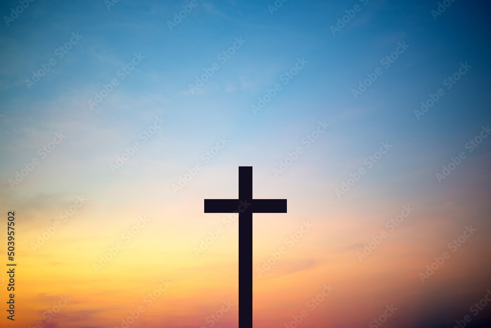The Cross at the sky background , Jesus Christ cross The Cross at the sky background , Jesus Christ cross