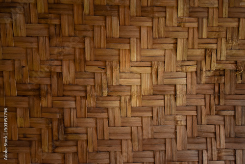 Anyaman / Woven bamboo texture for pattern and background, Indonesian traditional background