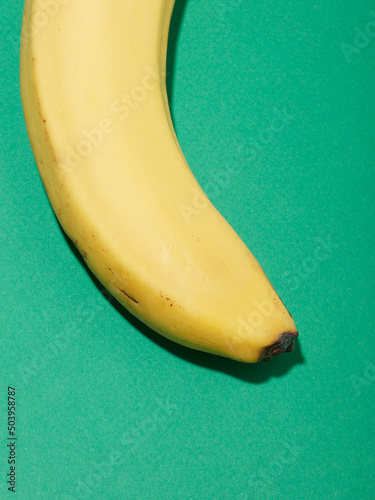 Bannana on a green background