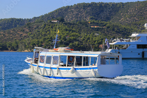 Small tourist boat in Greece
