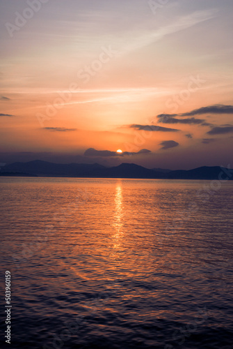 sunset over the ocean