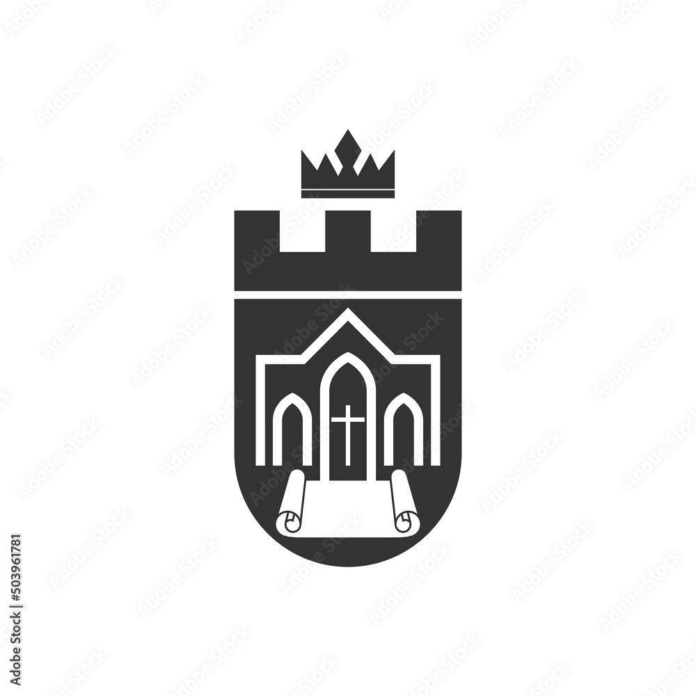 Christian illustration. The Church on the basis of Scripture, the strength and defense of the faith. Christian illustration. The Church on the basis of Scripture, the strength and defense of the faith.